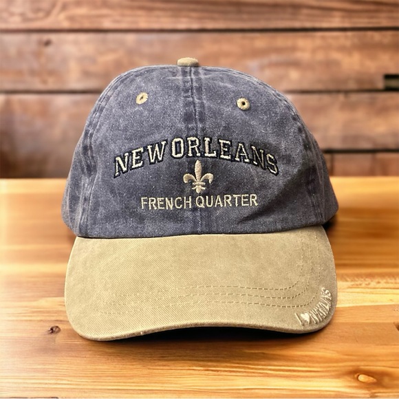 New Orleans French Quarter I ❤️N’awlins Embroidered Adjustable Velcro Strap Cap! - Picture 2 of 11